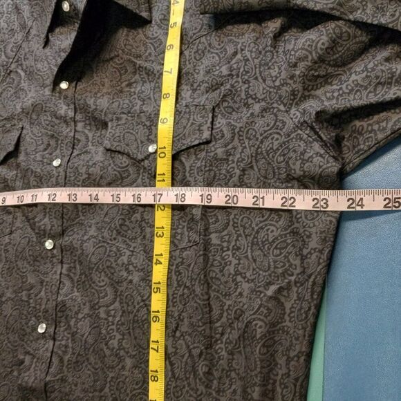 ELY  Cattleman Western Pearl Snap Long Sleeve Button Front Shirt Country Ranch - Picture 4 of 7